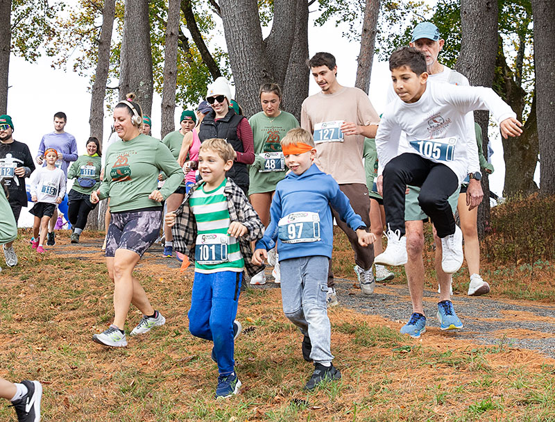 Kids and parents participate in the Hot Chili Challenge